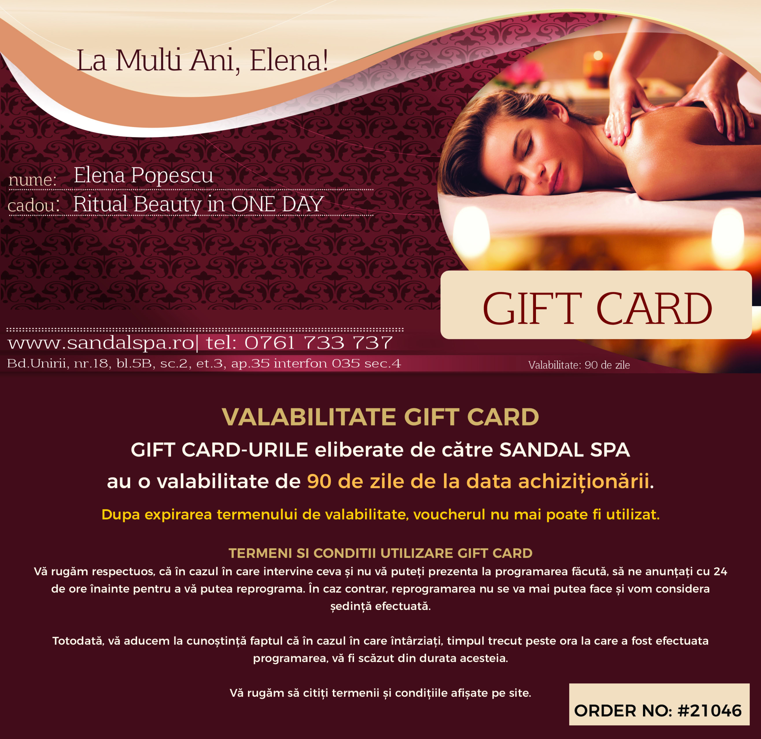 GIFT CARD SPA