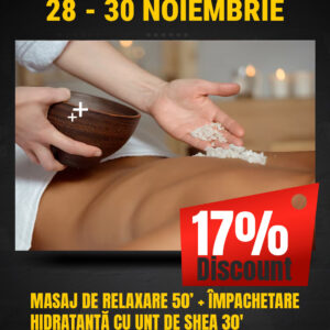 Masaj de relaxare 50’ + Împachetare hidratantă cu unt de shea 30'